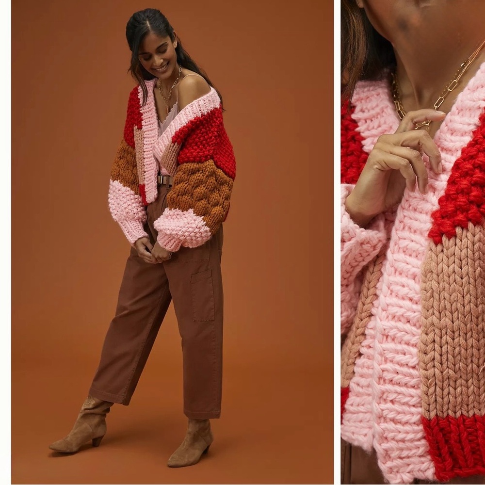 Vicky Knits exclusively for Anthropologie: Chunky Knit Cardigan